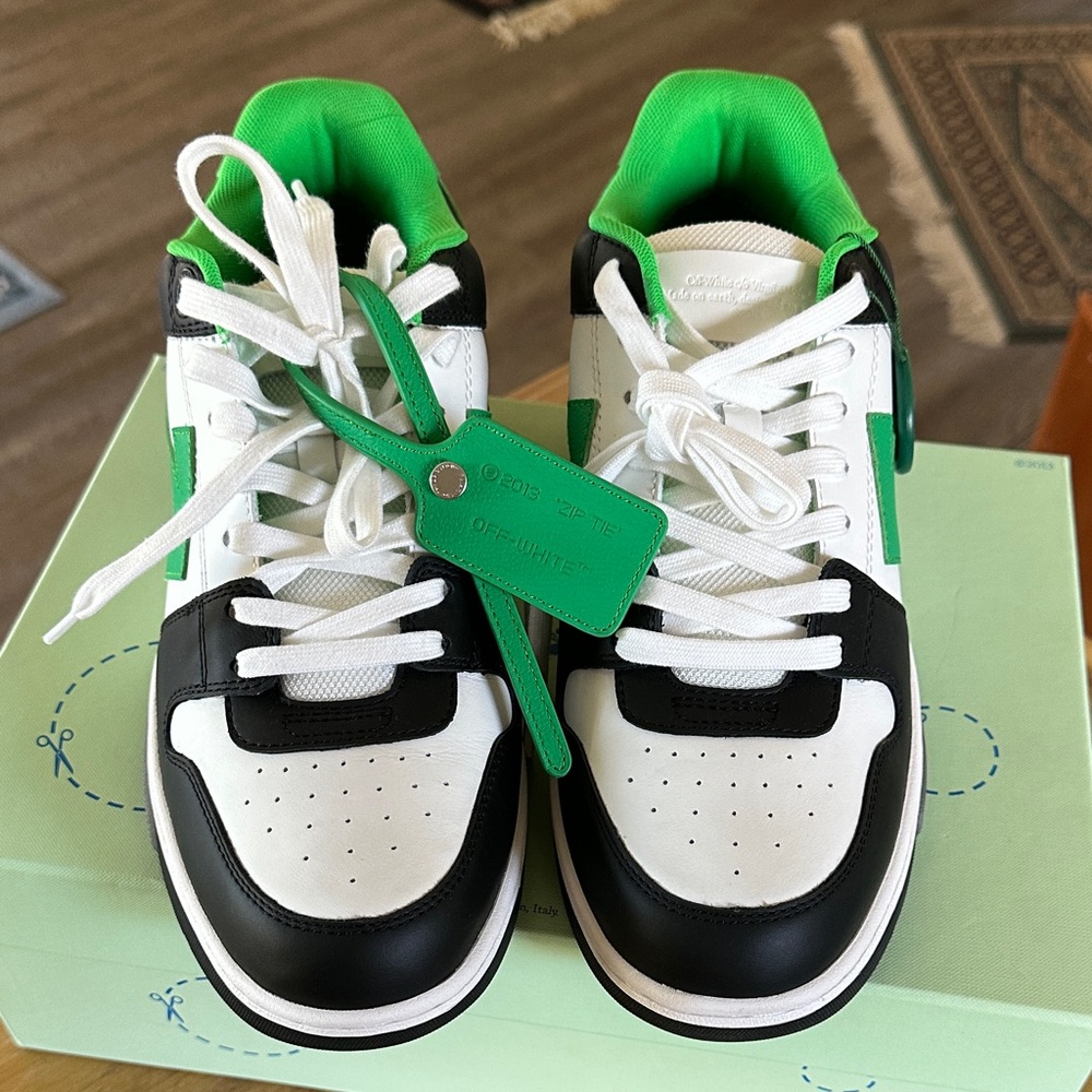 Off-White Black and Green Sneakers - Picture 9 of 11